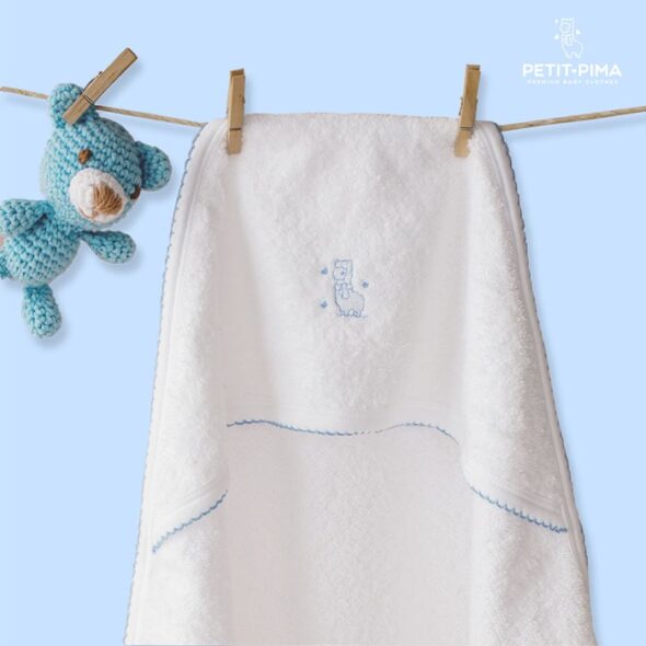 Toallas De Guardería EMMEBi - Algodón Jacquard Italiano, Suaves Y Absorbentes